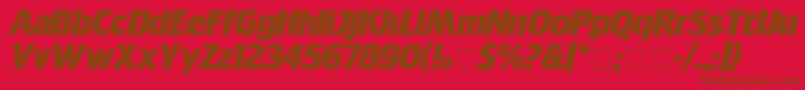 Police CrilleeBold – polices brunes sur fond rouge