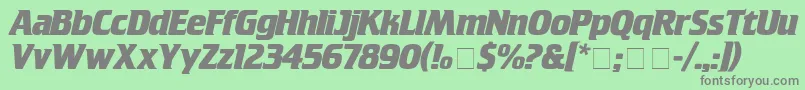 フォントCrilleeBold – 緑の背景に灰色の文字