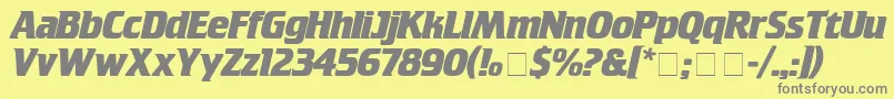 CrilleeBold-Schriftart – Graue Schriften auf gelbem Hintergrund