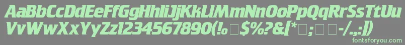 フォントCrilleeBold – 灰色の背景に緑のフォント