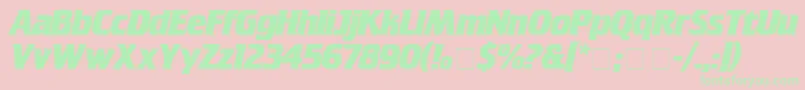 CrilleeBold Font – Green Fonts on Pink Background