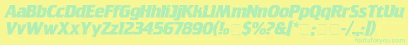 CrilleeBold Font – Green Fonts on Yellow Background
