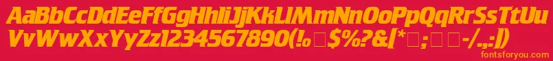 CrilleeBold Font – Orange Fonts on Red Background