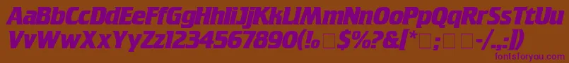 CrilleeBold Font – Purple Fonts on Brown Background