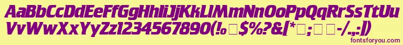 CrilleeBold Font – Purple Fonts on Yellow Background