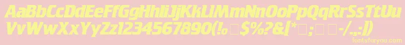 CrilleeBold Font – Yellow Fonts on Pink Background