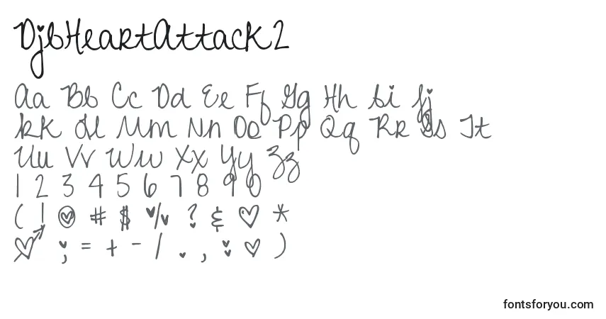 DjbHeartAttack2 Font – alphabet, numbers, special characters
