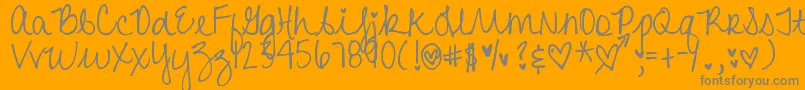 Police DjbHeartAttack2 – polices grises sur fond orange