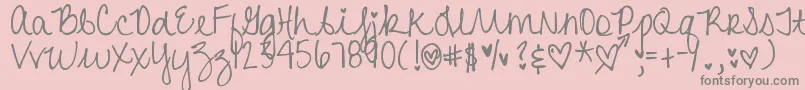 Шрифт DjbHeartAttack2 – серые шрифты на розовом фоне