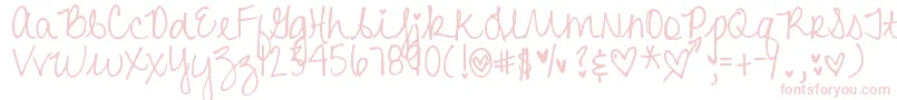 Шрифт DjbHeartAttack2 – розовые шрифты на белом фоне
