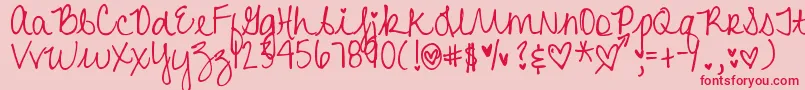 fuente DjbHeartAttack2 – Fuentes Rojas Sobre Fondo Rosa