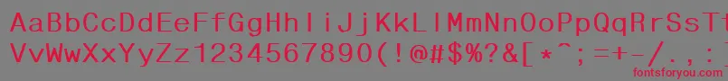 Fhdlb Font – Red Fonts on Gray Background