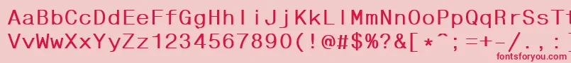 Fhdlb Font – Red Fonts on Pink Background