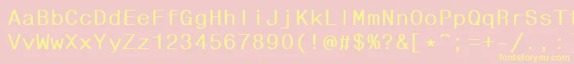 Fhdlb Font – Yellow Fonts on Pink Background