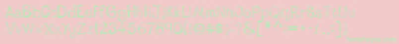 LinotypetapesideRegular Font – Green Fonts on Pink Background