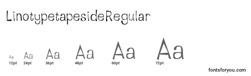 Размеры шрифта LinotypetapesideRegular