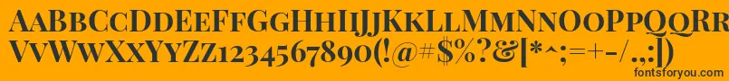 PlayfairdisplayscBold Font – Black Fonts on Orange Background