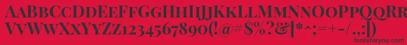 PlayfairdisplayscBold-Schriftart – Schwarze Schriften auf rotem Hintergrund