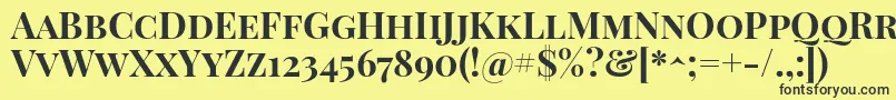 PlayfairdisplayscBold Font – Black Fonts on Yellow Background