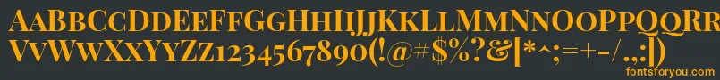 PlayfairdisplayscBold Font – Orange Fonts on Black Background