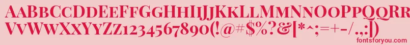 Шрифт PlayfairdisplayscBold – красные шрифты на розовом фоне
