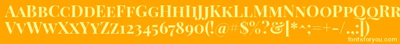 PlayfairdisplayscBold Font – Yellow Fonts on Orange Background