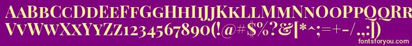 PlayfairdisplayscBold Font – Yellow Fonts on Purple Background