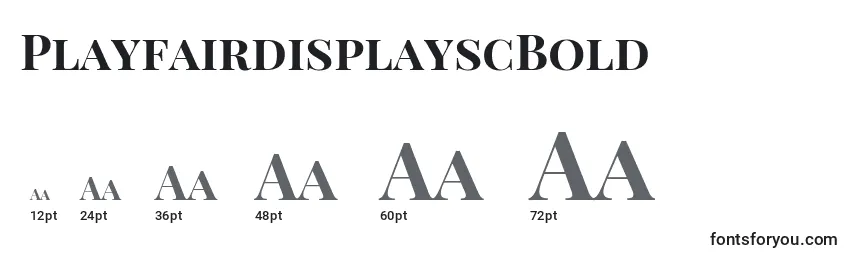Размеры шрифта PlayfairdisplayscBold