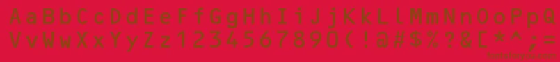 OcrBMt Font – Brown Fonts on Red Background