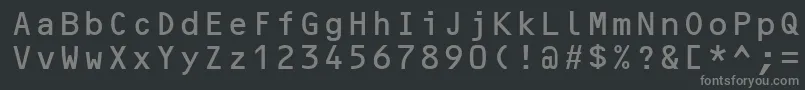 Шрифт OcrBMt – серые шрифты на чёрном фоне