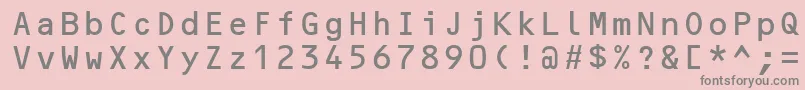 OcrBMt Font – Gray Fonts on Pink Background