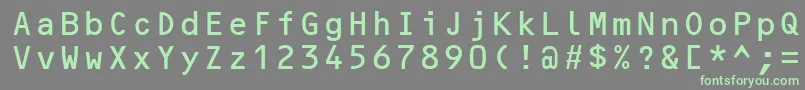 Шрифт OcrBMt – зелёные шрифты на сером фоне