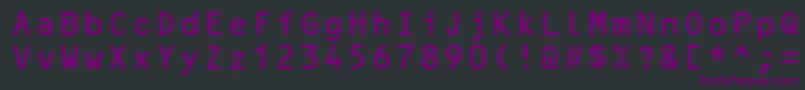 OcrBMt Font – Purple Fonts on Black Background