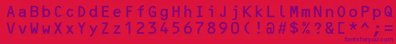 Шрифт OcrBMt – фиолетовые шрифты на красном фоне