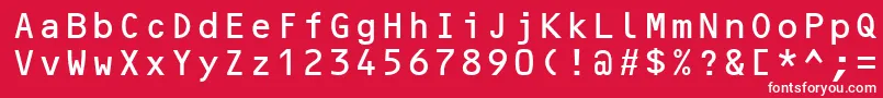 フォントOcrBMt – 赤い背景に白い文字