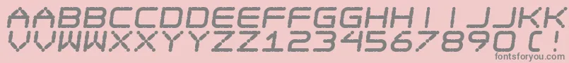 Ego Trip Fat Skew Font – Gray Fonts on Pink Background