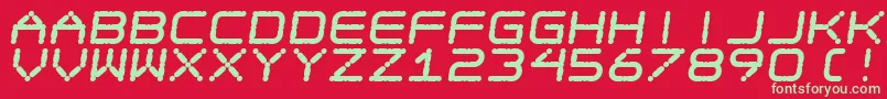 Ego Trip Fat Skew Font – Green Fonts on Red Background
