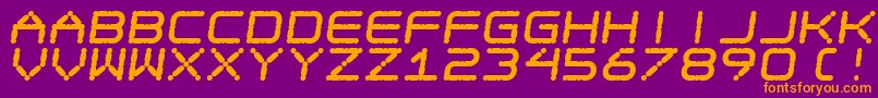 Ego Trip Fat Skew Font – Orange Fonts on Purple Background