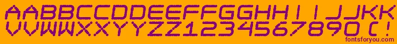 Ego Trip Fat Skew Font – Purple Fonts on Orange Background