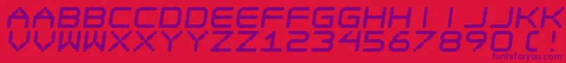 Police Ego Trip Fat Skew – polices violettes sur fond rouge
