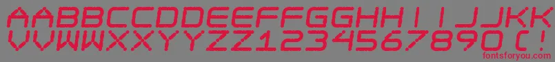 Ego Trip Fat Skew-Schriftart – Rote Schriften auf grauem Hintergrund