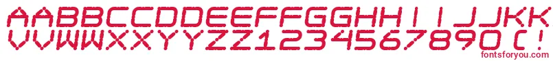 Ego Trip Fat Skew-Schriftart – Rote Schriften auf weißem Hintergrund