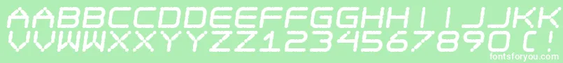 Police Ego Trip Fat Skew – polices blanches sur fond vert