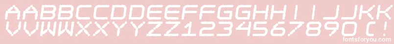 Ego Trip Fat Skew Font – White Fonts on Pink Background