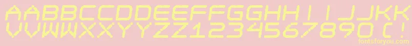 Ego Trip Fat Skew Font – Yellow Fonts on Pink Background
