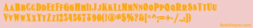 Old Gate Lane Nf Font – Orange Fonts on Pink Background