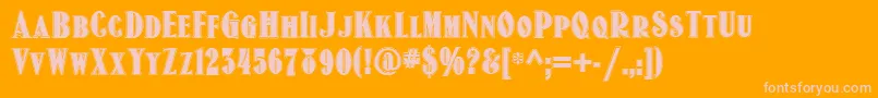 Old Gate Lane Nf Font – Pink Fonts on Orange Background