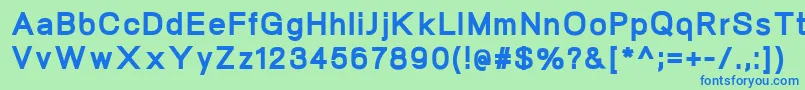 NeogramHeavy Font – Blue Fonts on Green Background
