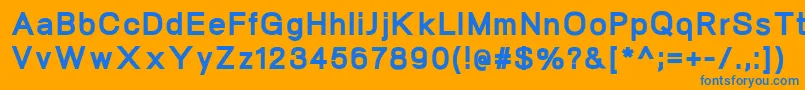 NeogramHeavy Font – Blue Fonts on Orange Background