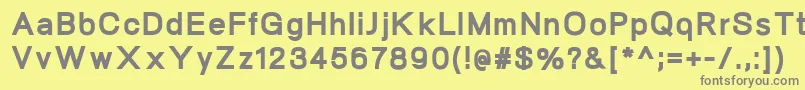 NeogramHeavy Font – Gray Fonts on Yellow Background